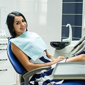 Female patient relaxing after undergoing nitrous oxide sedation