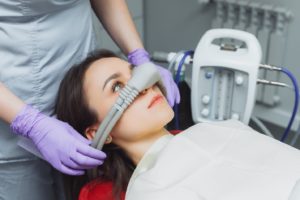 Relaxed female patient enjoying the benefits of sedation dentistry